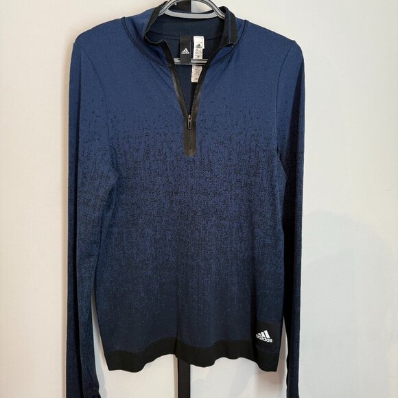 EUC - Adidas - Blue Long sleeve pullover with thumbholes Size L - Picture 1 of 6